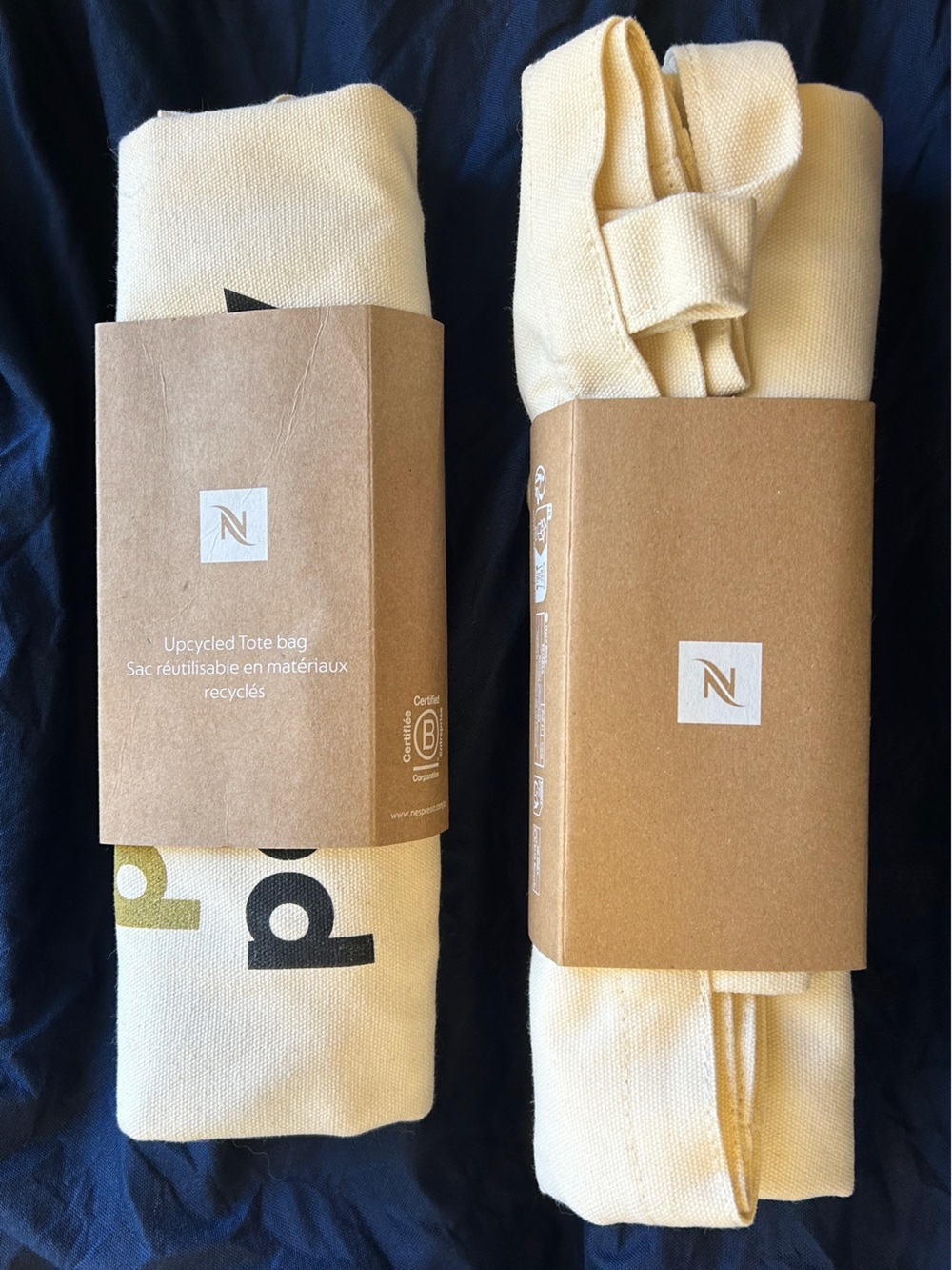 Nespresso Cream Canvas Tote Bags - Set of 2